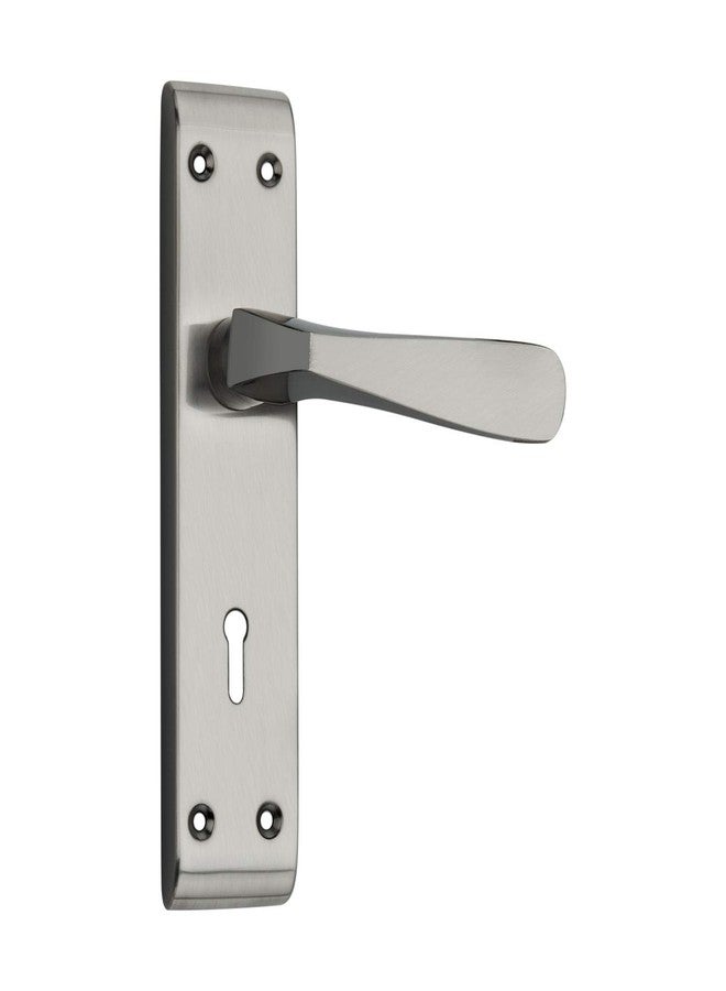 شريدا طقم مقبض قفل باب فولاذي من SHRIDA مع جسم قفل نحاسي مع 3 مفاتيح / أقفال أبواب نقر للباب الرئيسي / قفل باب غرفة النوم / أقفال الأبواب الرئيسية للمنزل (تشطيب SS، مارفل (506)) - Image 4